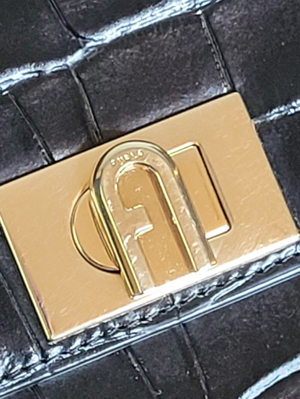 Furla 1927 croc mini crossbody bag - Picture 8 of 11